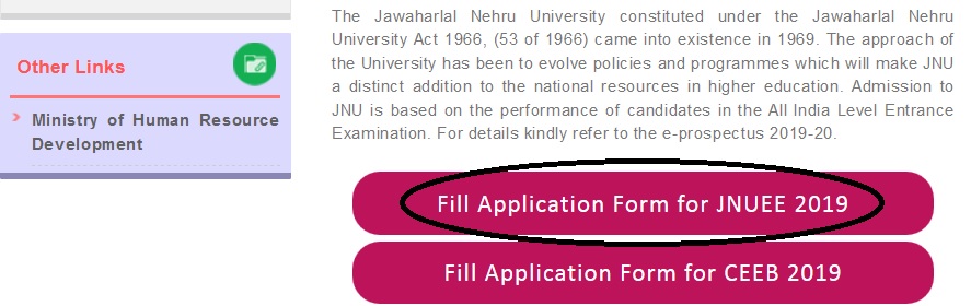 Jnuee Ceeb 2019 Jawaharlal Nehru University Entrance